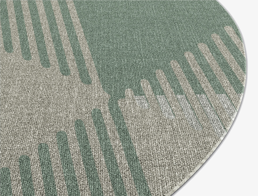 Jive Minimalist Oval Flatweave New Zealand Wool Custom Rug by Rug Artisan
