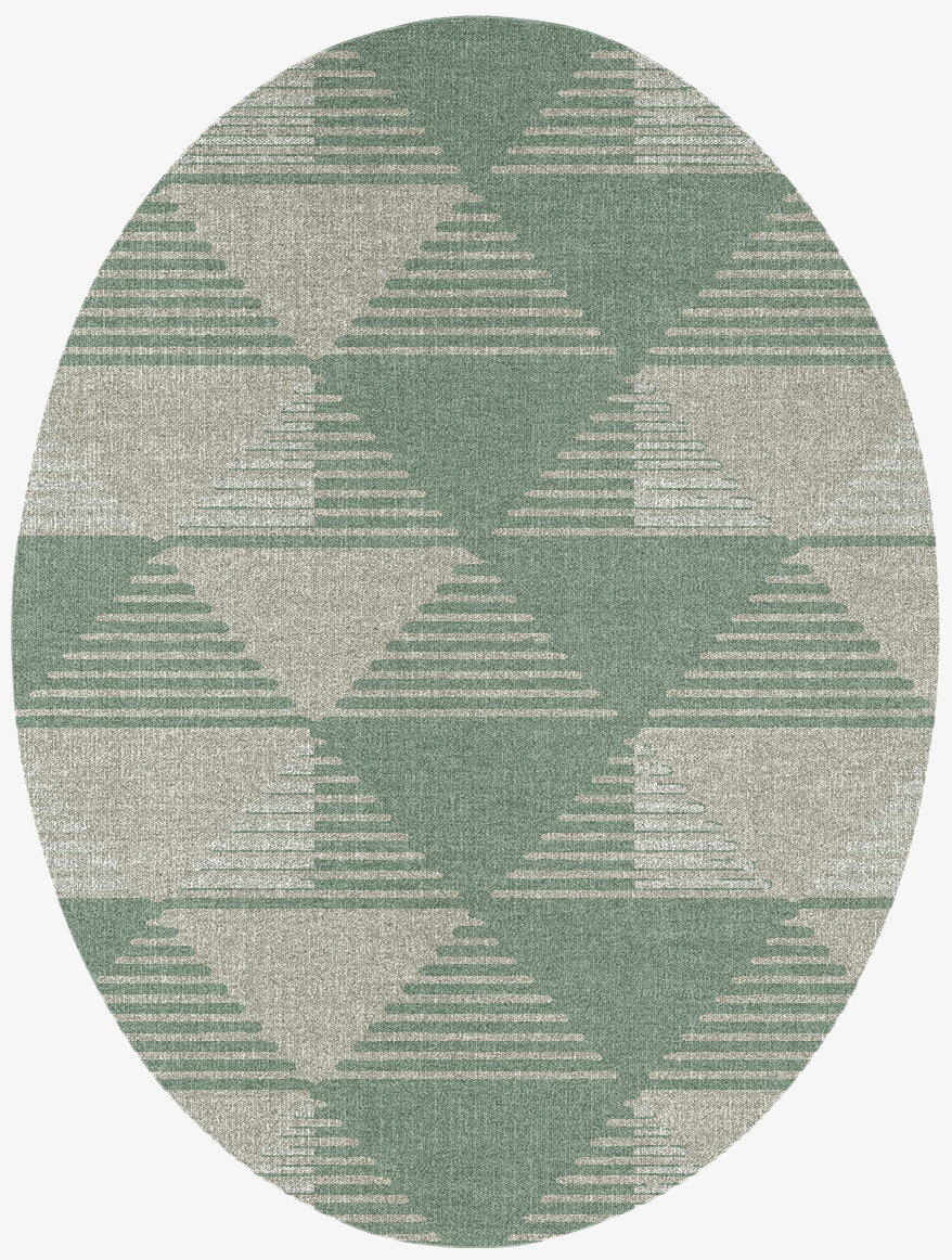 Jive Minimalist Oval Flatweave New Zealand Wool Custom Rug by Rug Artisan