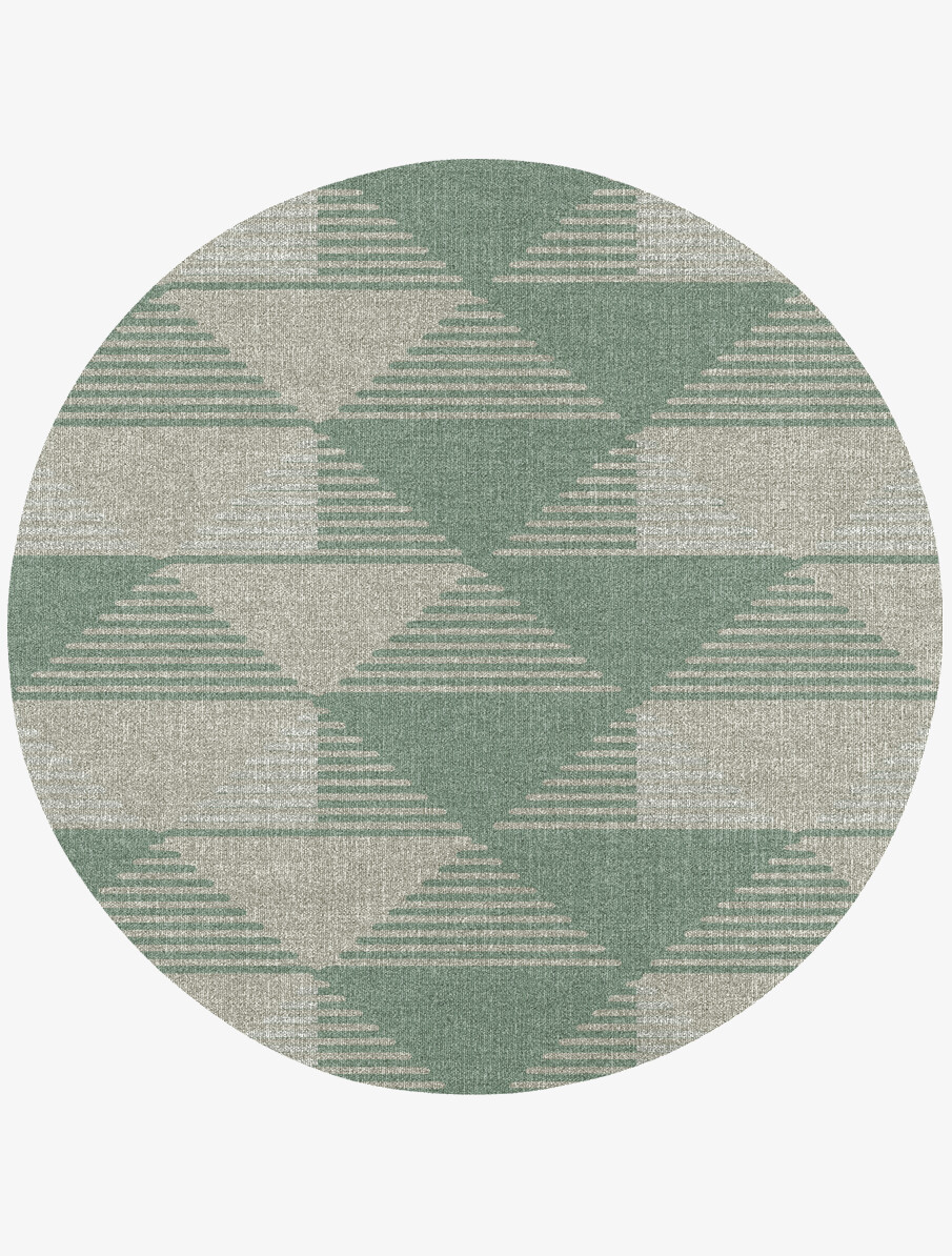 Jive Minimalist Round Flatweave New Zealand Wool Custom Rug by Rug Artisan