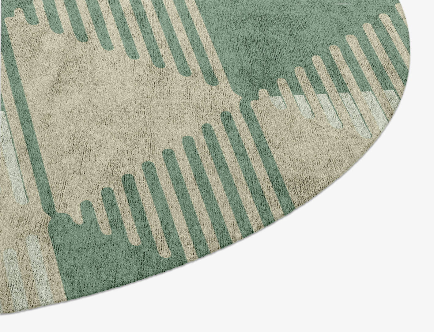 Jive Minimalist Oval Hand Knotted Bamboo Silk Custom Rug by Rug Artisan
