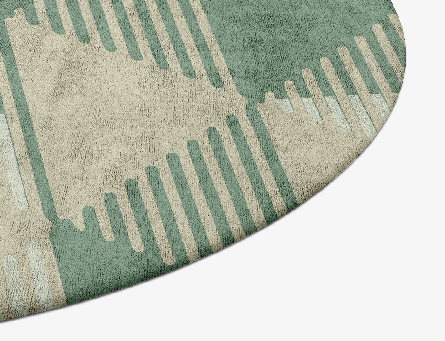 Jive Minimalist Oval Hand Tufted Bamboo Silk Custom Rug by Rug Artisan