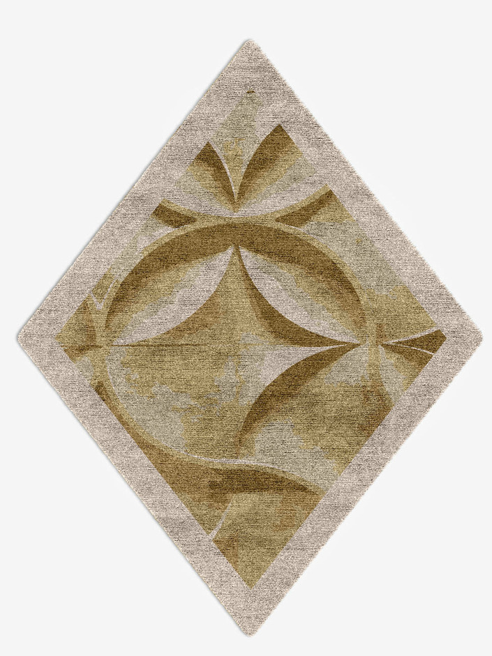 Jomon Origami Diamond Hand Knotted Bamboo Silk Custom Rug by Rug Artisan