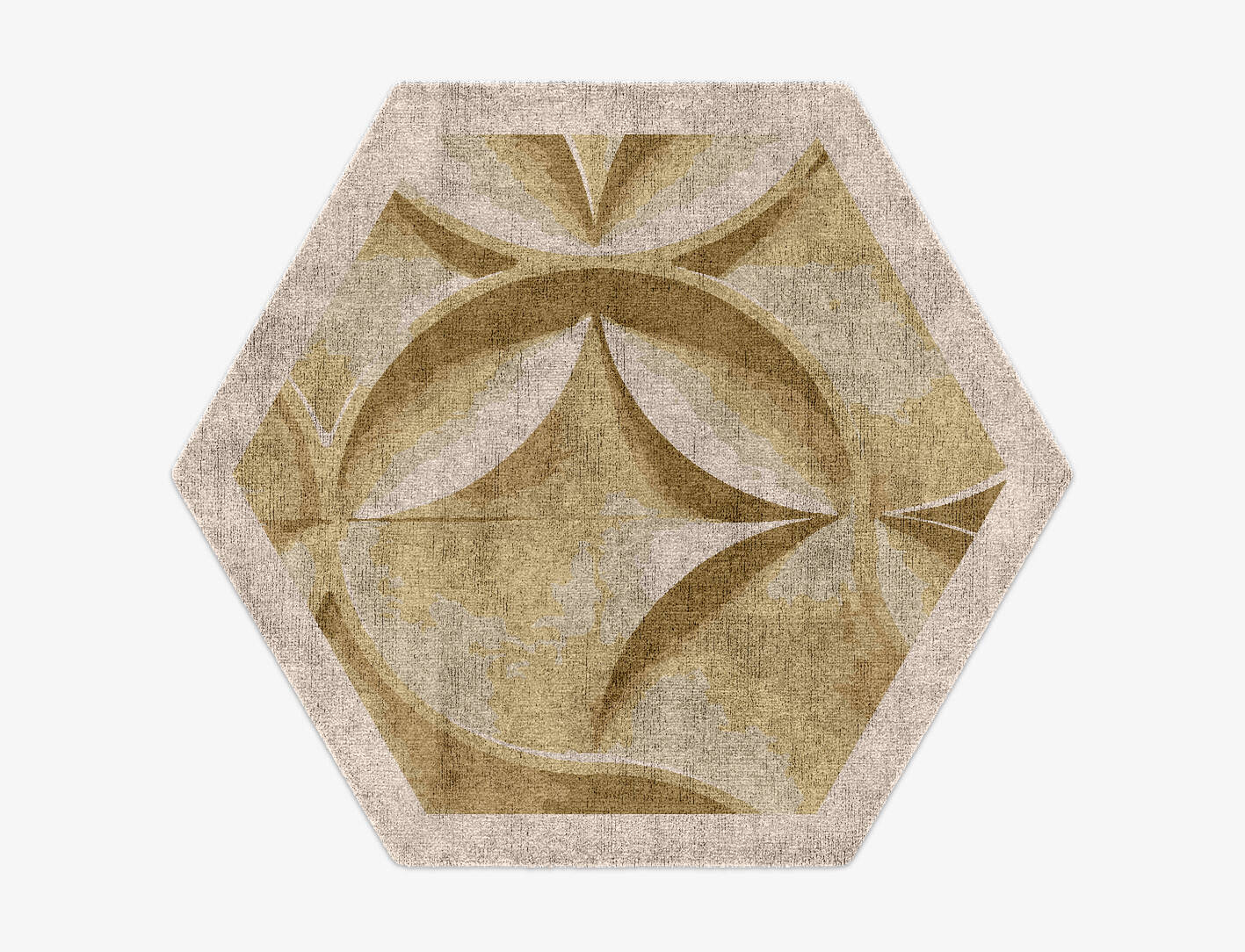 Jomon Origami Hexagon Hand Knotted Bamboo Silk Custom Rug by Rug Artisan