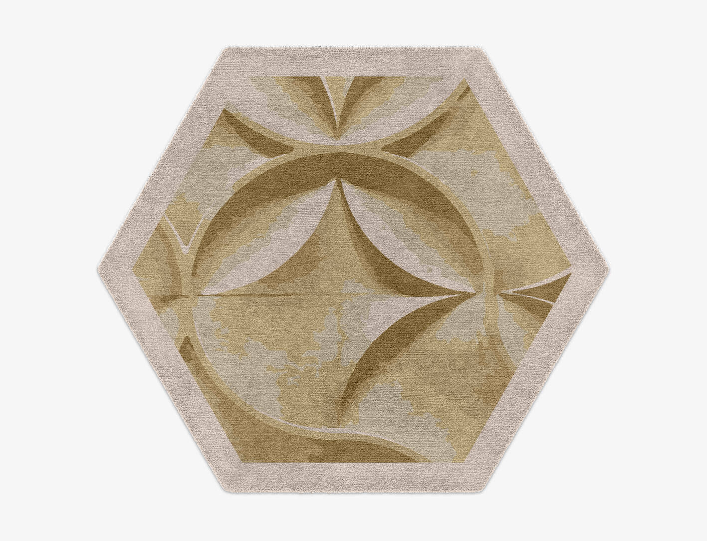 Jomon Origami Hexagon Hand Knotted Tibetan Wool Custom Rug by Rug Artisan
