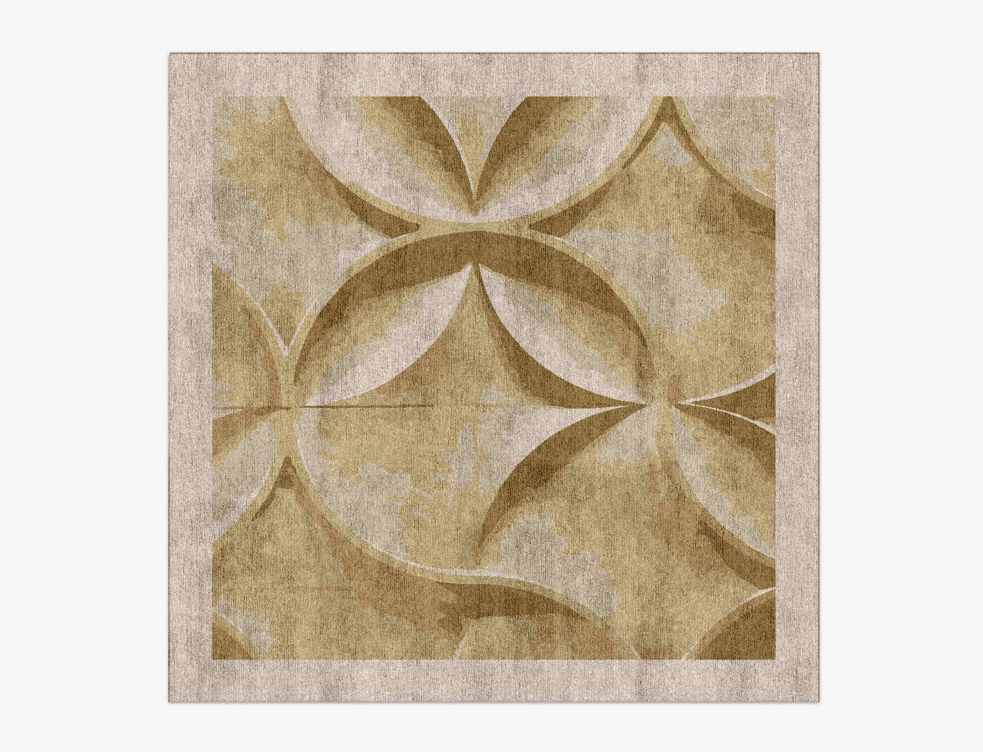 Jomon Origami Square Hand Knotted Bamboo Silk Custom Rug by Rug Artisan