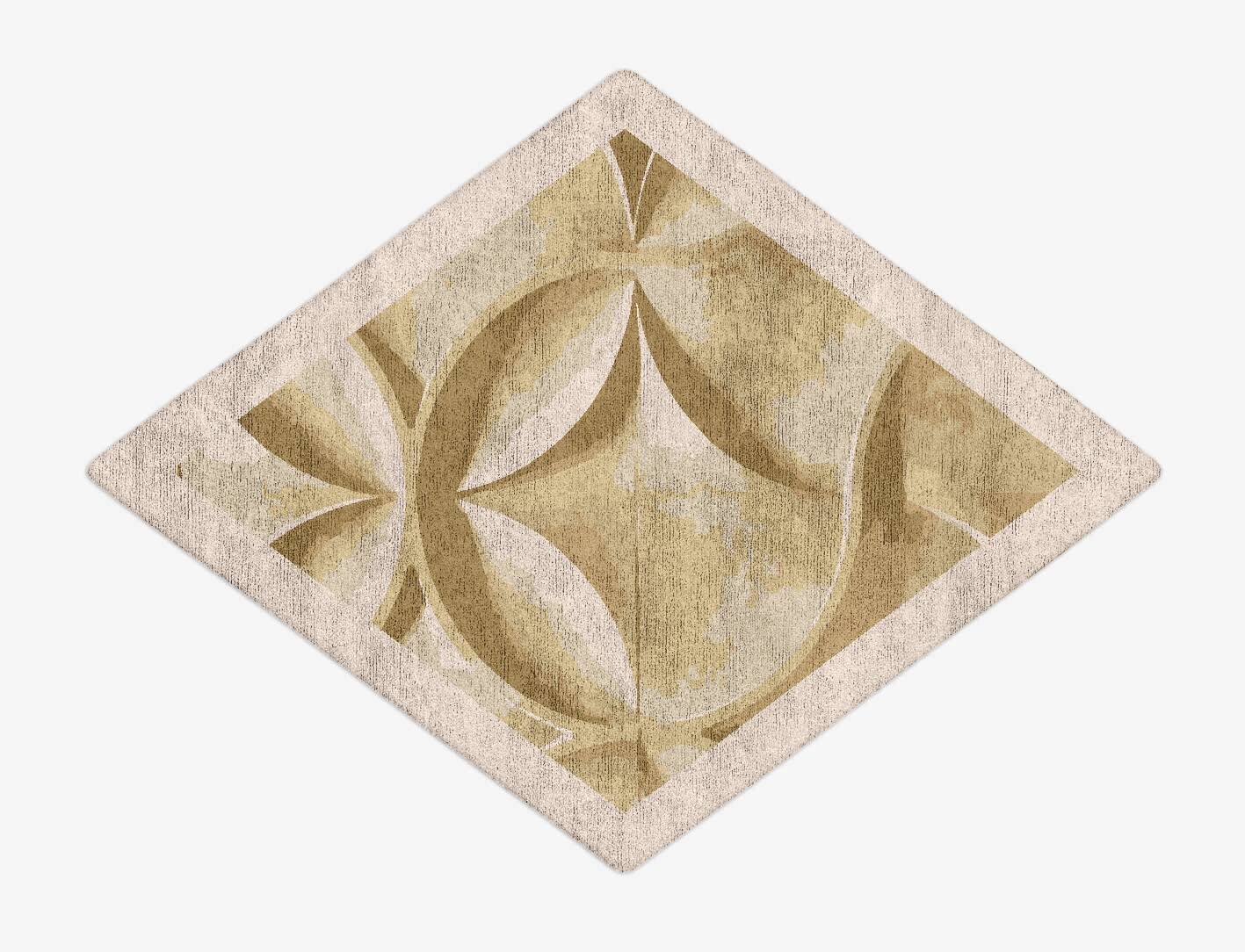 Jomon Origami Diamond Hand Tufted Bamboo Silk Custom Rug by Rug Artisan