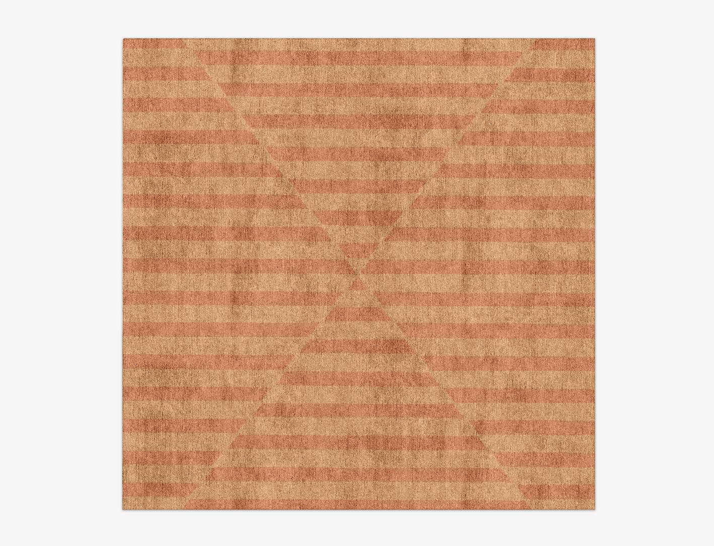 Jules Modern Geometrics Square Hand Knotted Bamboo Silk Custom Rug by Rug Artisan