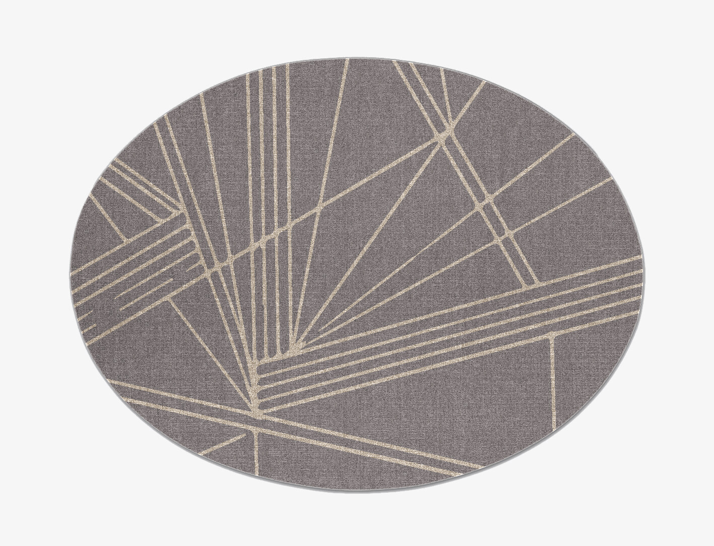 Junction Minimalist Oval Flatweave New Zealand Wool Custom Rug by Rug Artisan