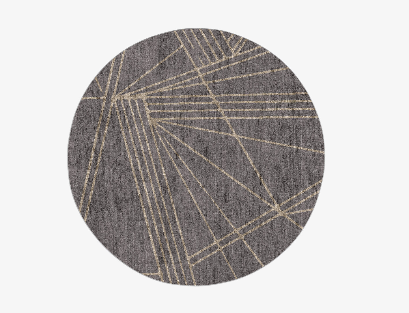 Junction Minimalist Round Flatweave Bamboo Silk Custom Rug by Rug Artisan