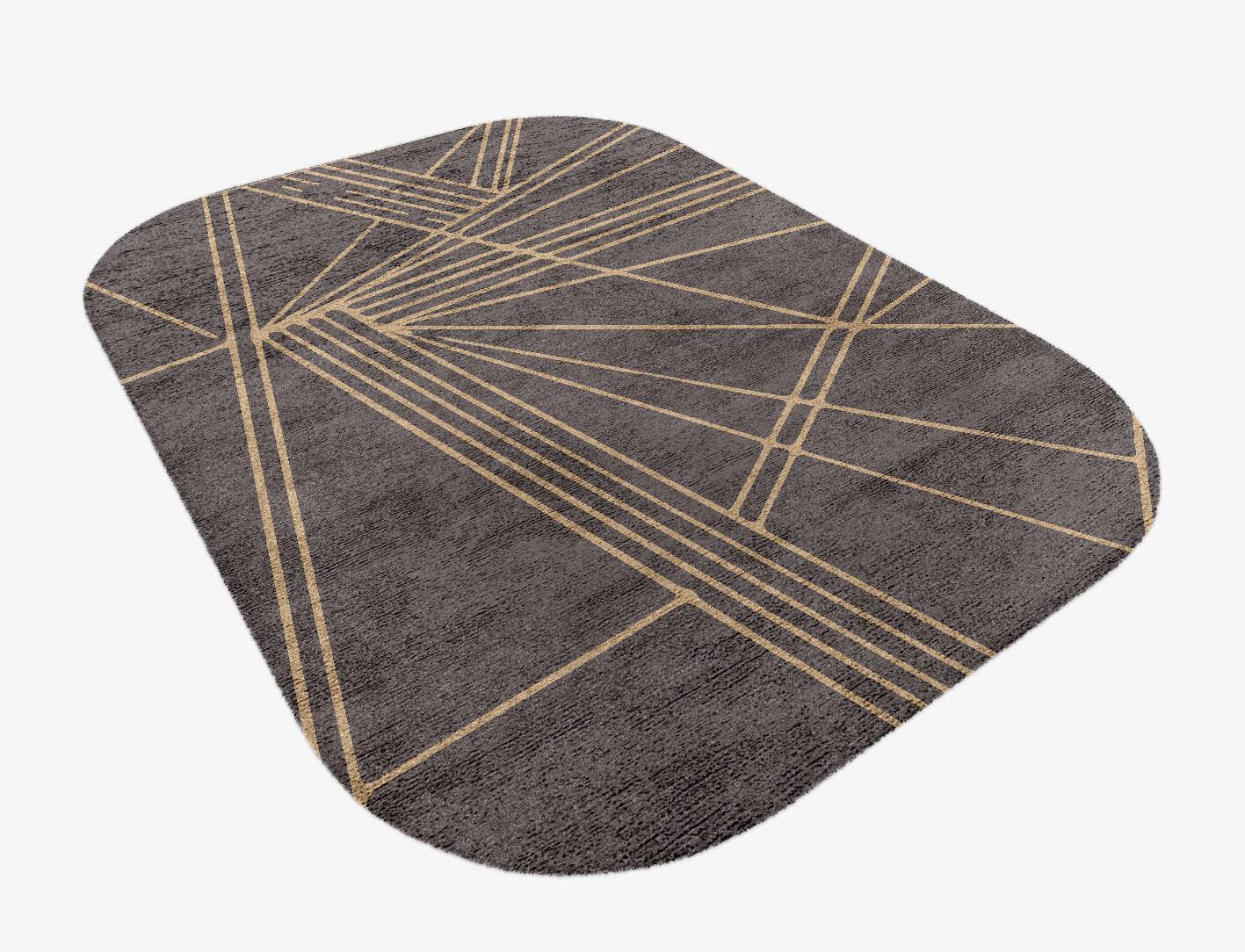 Junction Minimalist Oblong Hand Knotted Bamboo Silk Custom Rug by Rug Artisan