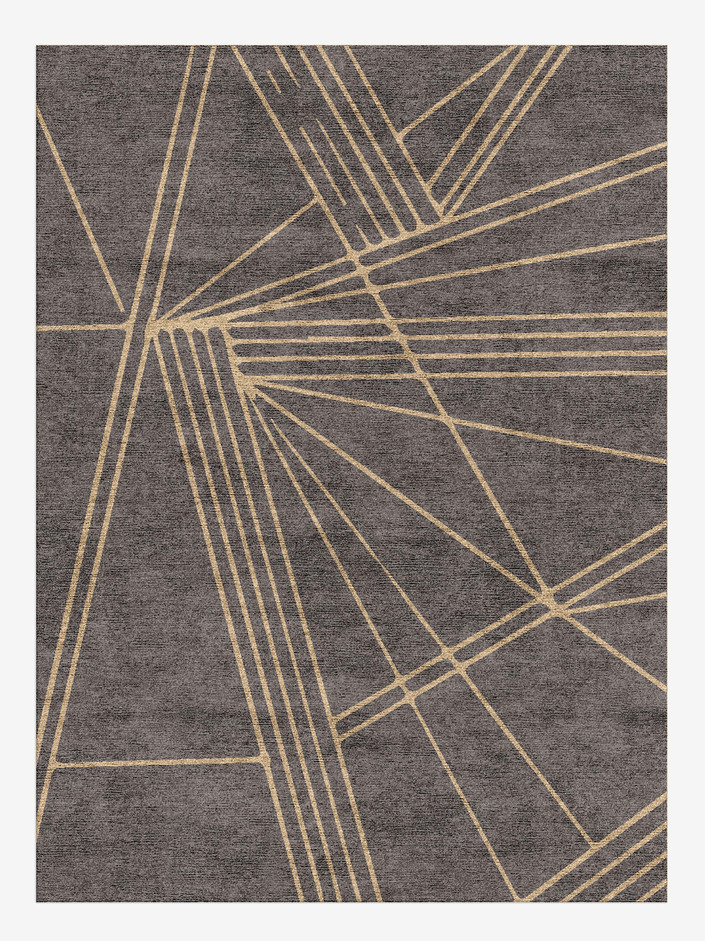 Junction Minimalist Rectangle Hand Knotted Bamboo Silk Custom Rug by Rug Artisan