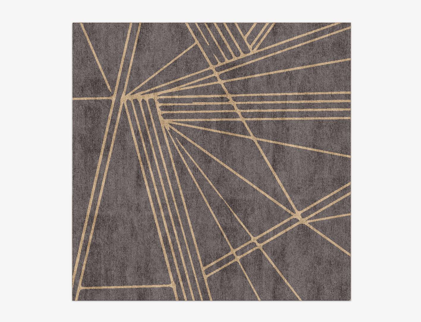 Junction Minimalist Square Hand Knotted Bamboo Silk Custom Rug by Rug Artisan