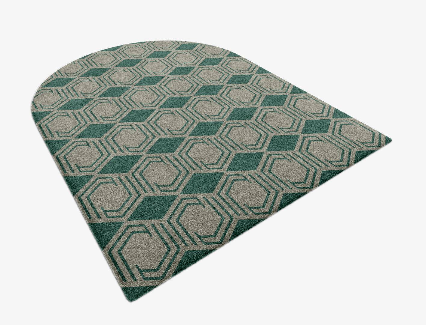 Junctions Modern Geometrics Arch Hand Knotted Tibetan Wool Custom Rug by Rug Artisan