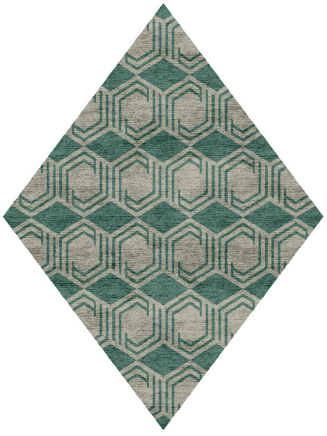 Junctions Modern Geometrics Diamond Hand Knotted Bamboo Silk Custom Rug by Rug Artisan