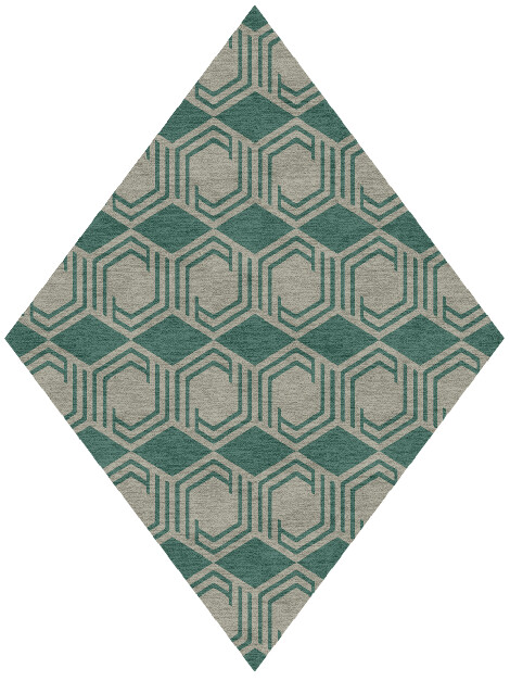 Junctions Modern Geometrics Diamond Hand Knotted Tibetan Wool Custom Rug by Rug Artisan