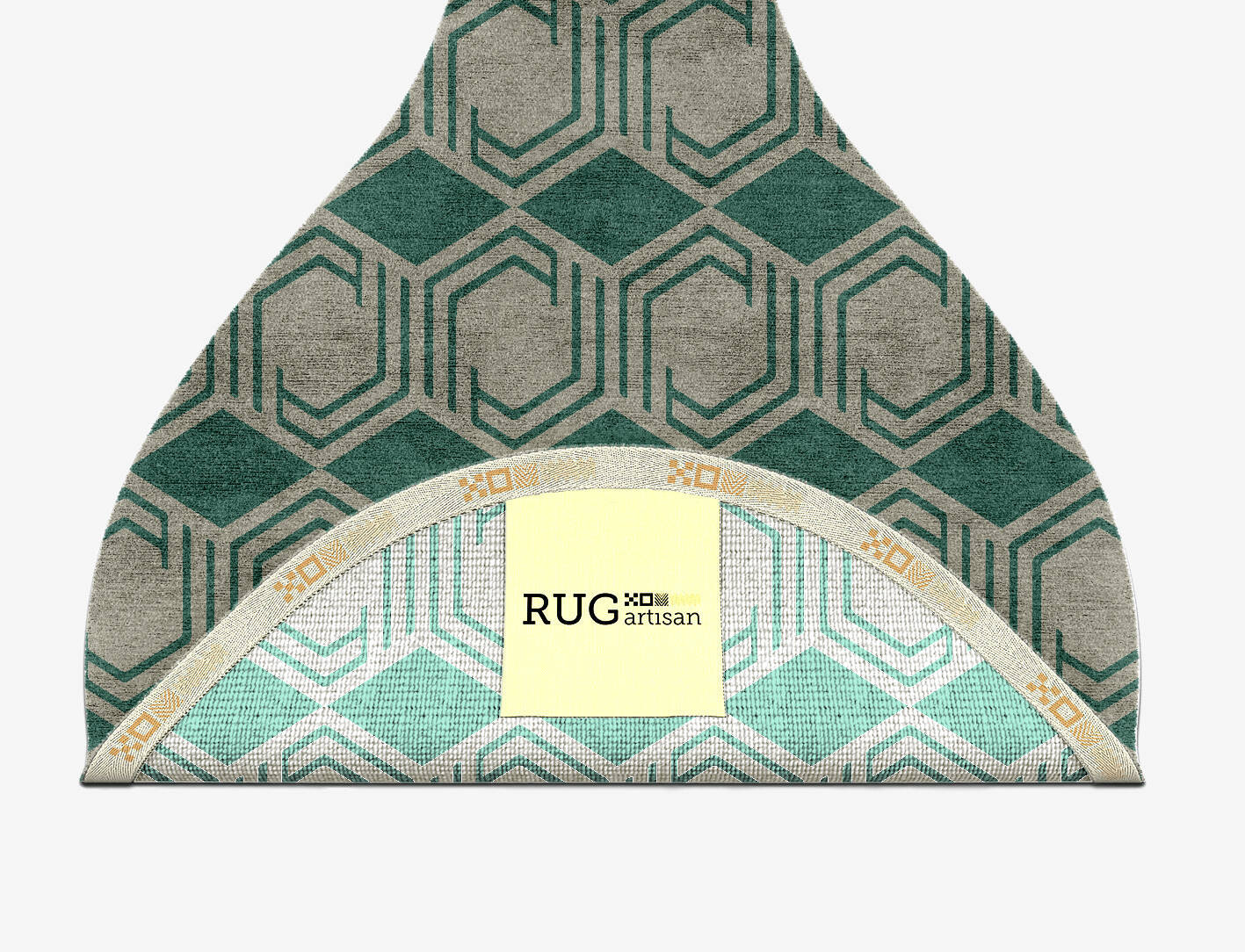 Junctions Modern Geometrics Drop Hand Knotted Bamboo Silk Custom Rug by Rug Artisan