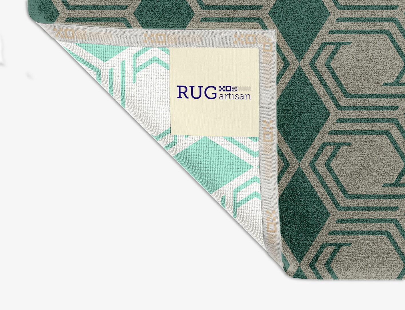 Junctions Geometric Square Hand Knotted Tibetan Wool Custom Rug by Rug Artisan