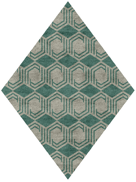 Junctions Modern Geometrics Diamond Hand Tufted Bamboo Silk Custom Rug by Rug Artisan
