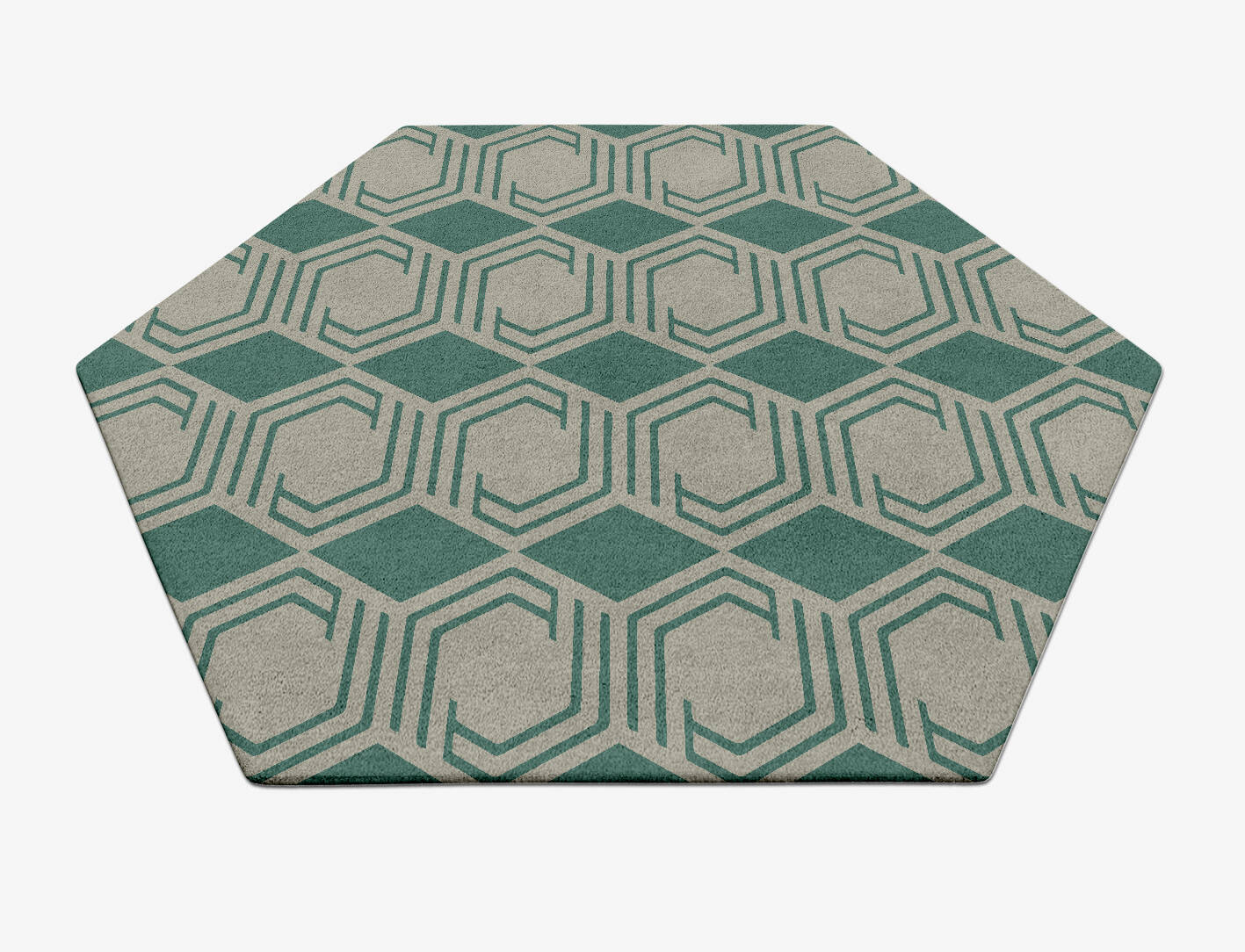 Junctions Modern Geometrics Hexagon Hand Tufted Pure Wool Custom Rug by Rug Artisan
