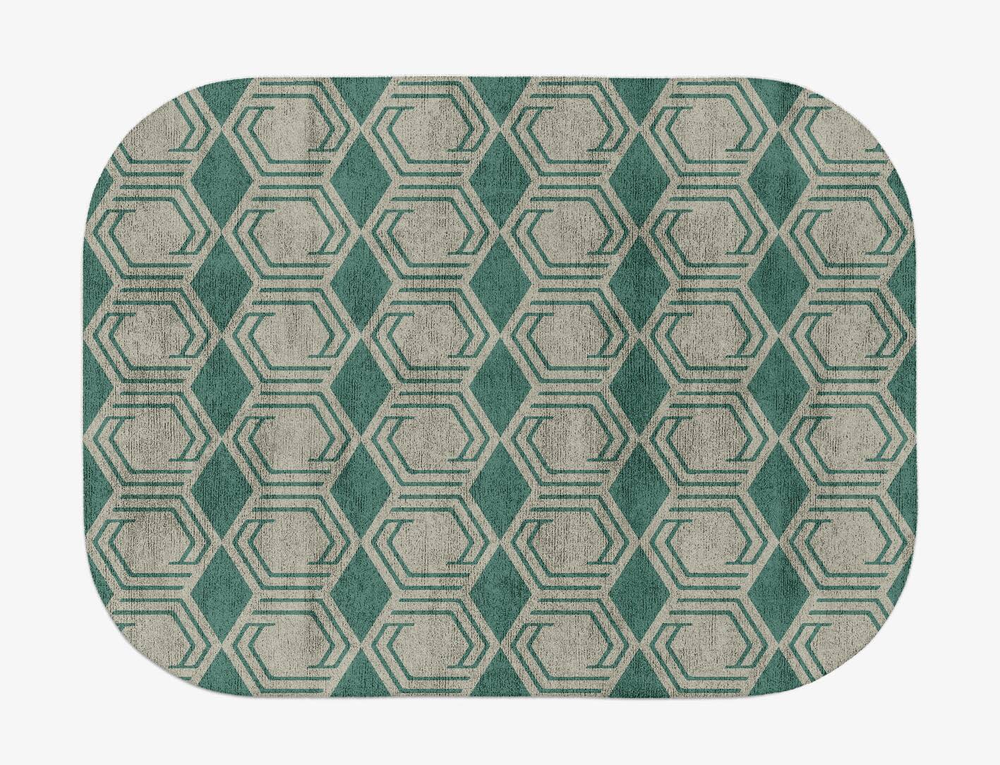 Junctions Modern Geometrics Oblong Hand Tufted Bamboo Silk Custom Rug by Rug Artisan