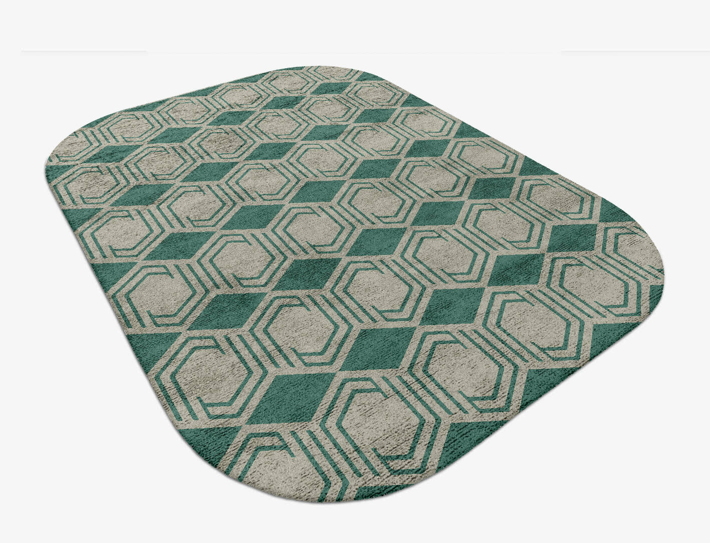 Junctions Modern Geometrics Oblong Hand Tufted Bamboo Silk Custom Rug by Rug Artisan