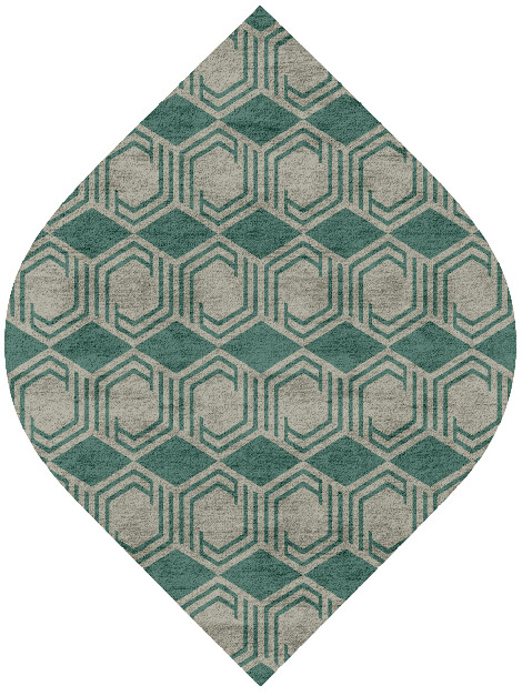 Junctions Modern Geometrics Ogee Hand Tufted Bamboo Silk Custom Rug by Rug Artisan