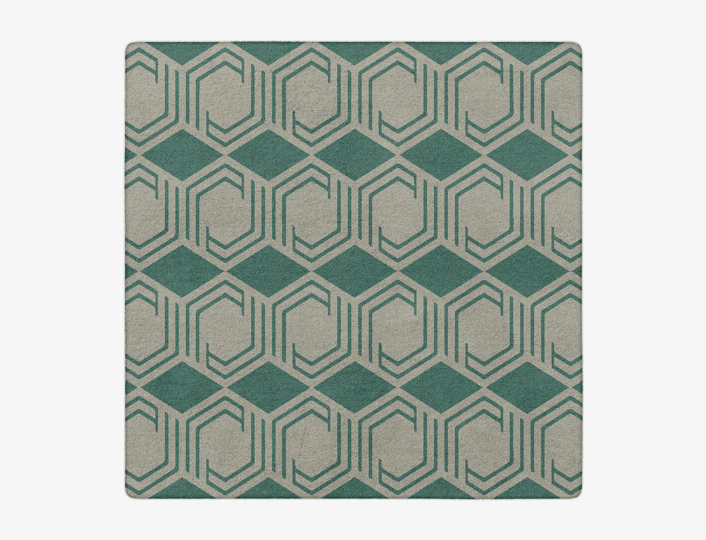 Junctions Geometric Square Hand Tufted Pure Wool Custom Rug by Rug Artisan