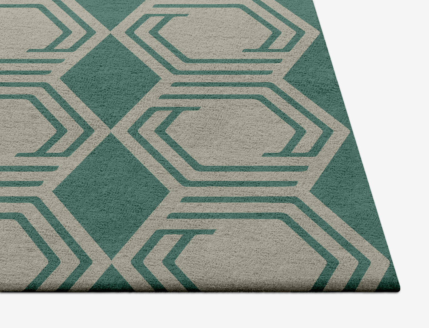 Junctions Geometric Square Hand Tufted Pure Wool Custom Rug by Rug Artisan