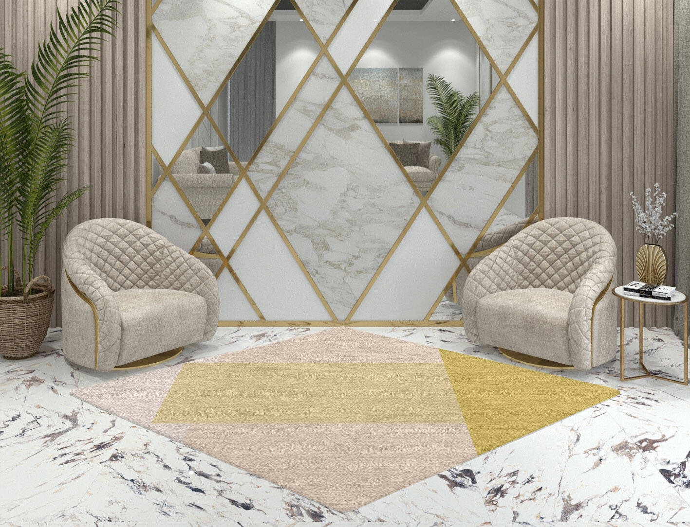 Kairos  Diamond Hand Knotted Tibetan Wool Custom Rug by Rug Artisan
