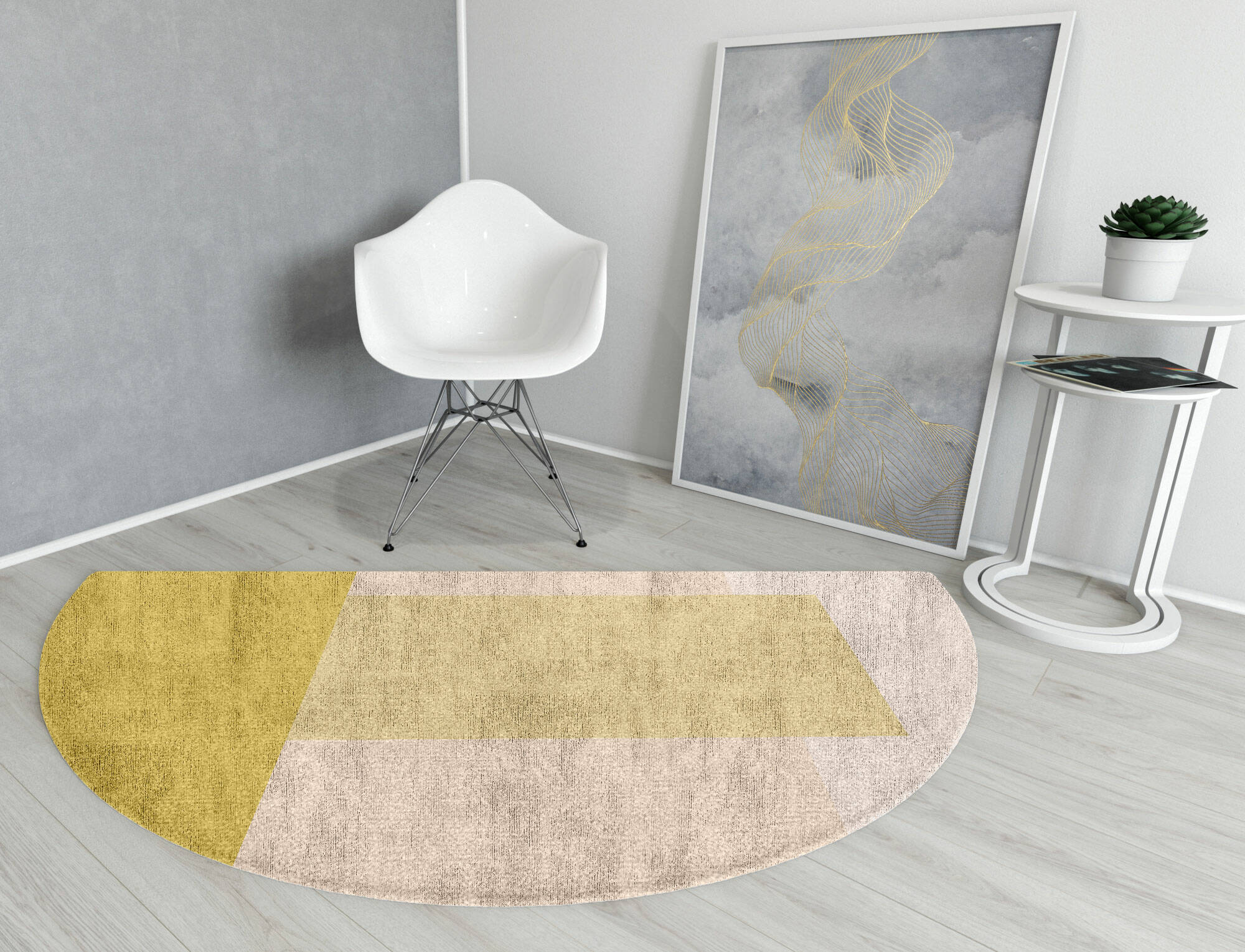 Kairos  Halfmoon Hand Knotted Bamboo Silk Custom Rug by Rug Artisan