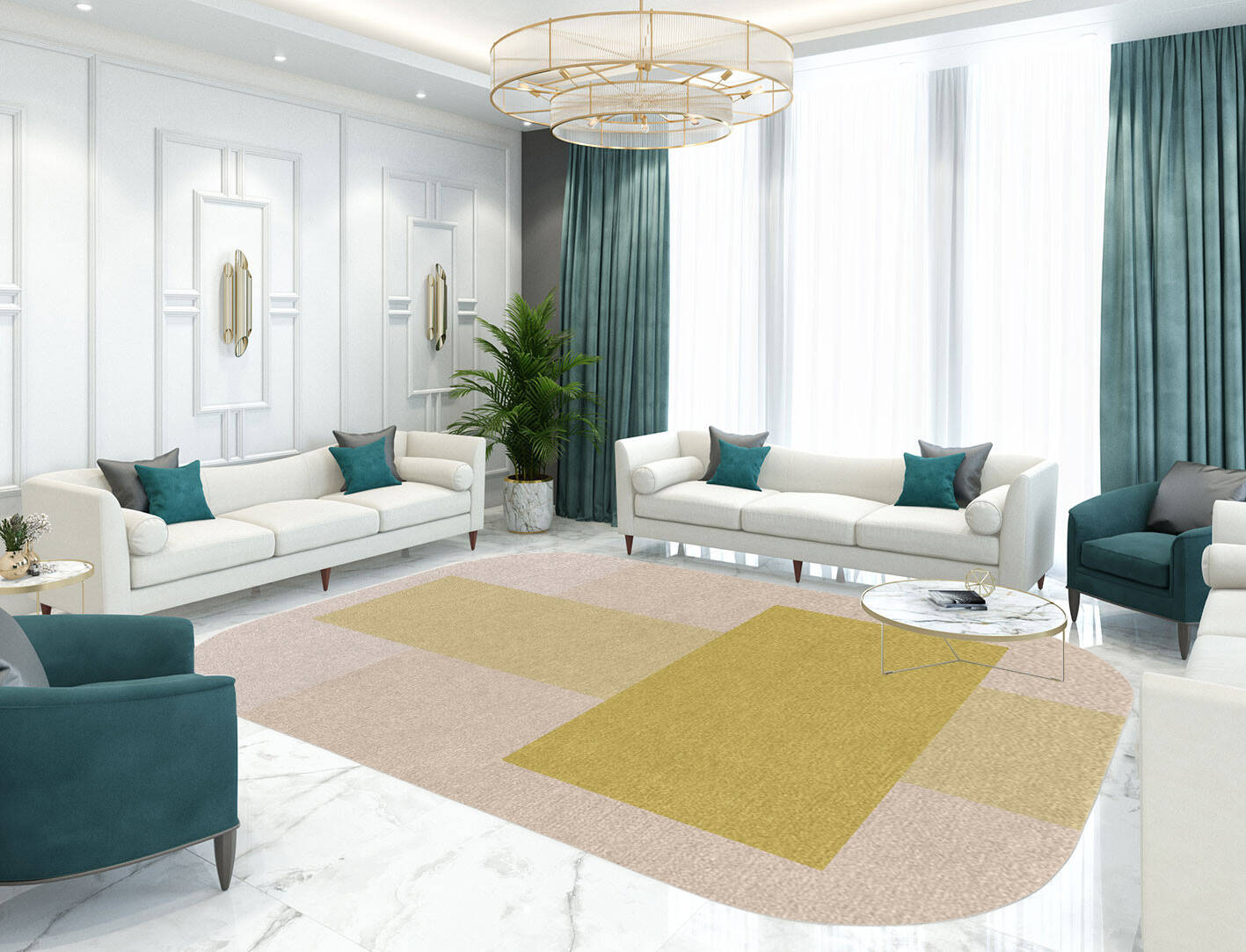 Kairos  Oblong Hand Knotted Tibetan Wool Custom Rug by Rug Artisan