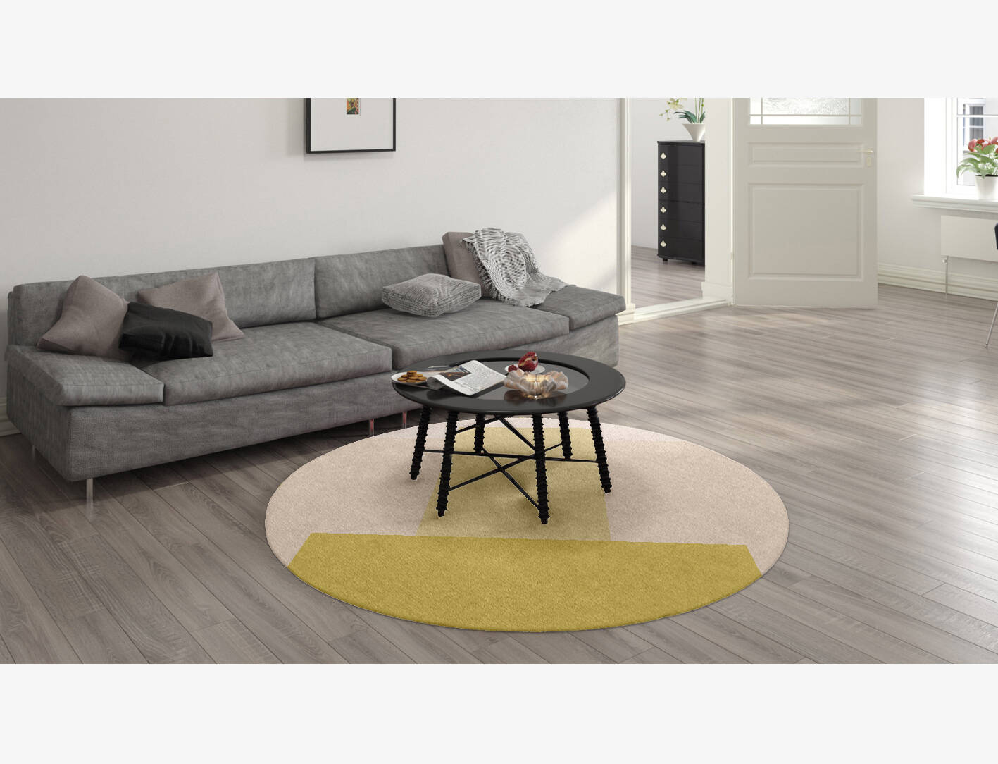 Kairos  Round Hand Knotted Tibetan Wool Custom Rug by Rug Artisan