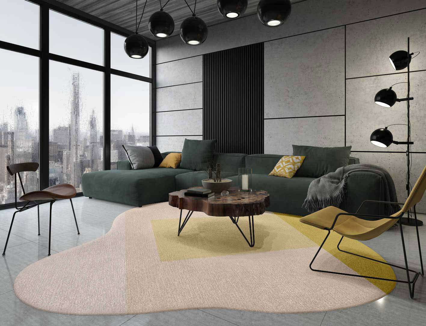 Kairos  Splash Hand Knotted Tibetan Wool Custom Rug by Rug Artisan