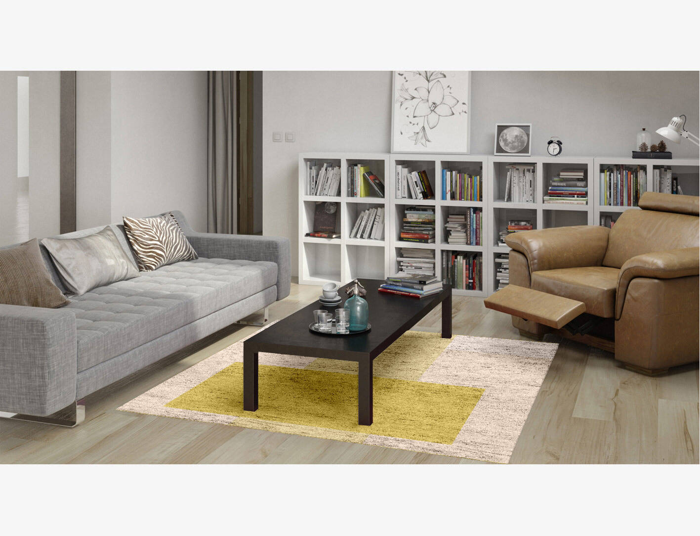 Kairos  Square Hand Knotted Bamboo Silk Custom Rug by Rug Artisan