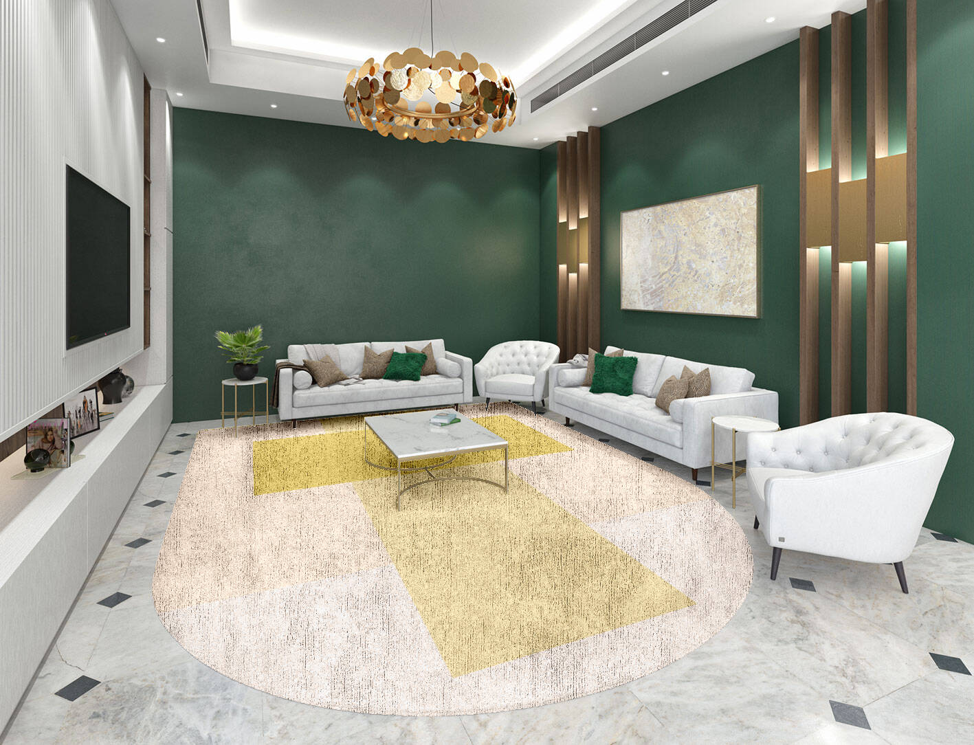 Kairos  Arch Hand Tufted Bamboo Silk Custom Rug by Rug Artisan