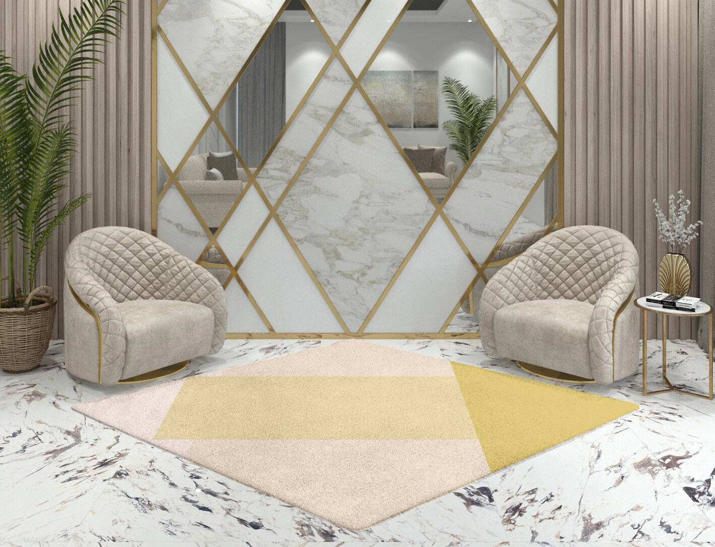 Kairos  Diamond Hand Tufted Pure Wool Custom Rug by Rug Artisan