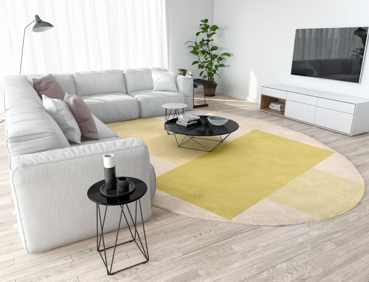 Kairos  Oval Hand Tufted Pure Wool Custom Rug by Rug Artisan