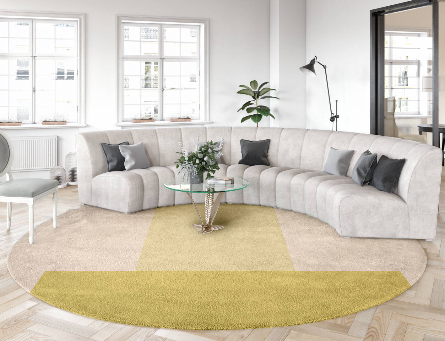 Kairos  Round Hand Tufted Pure Wool Custom Rug by Rug Artisan