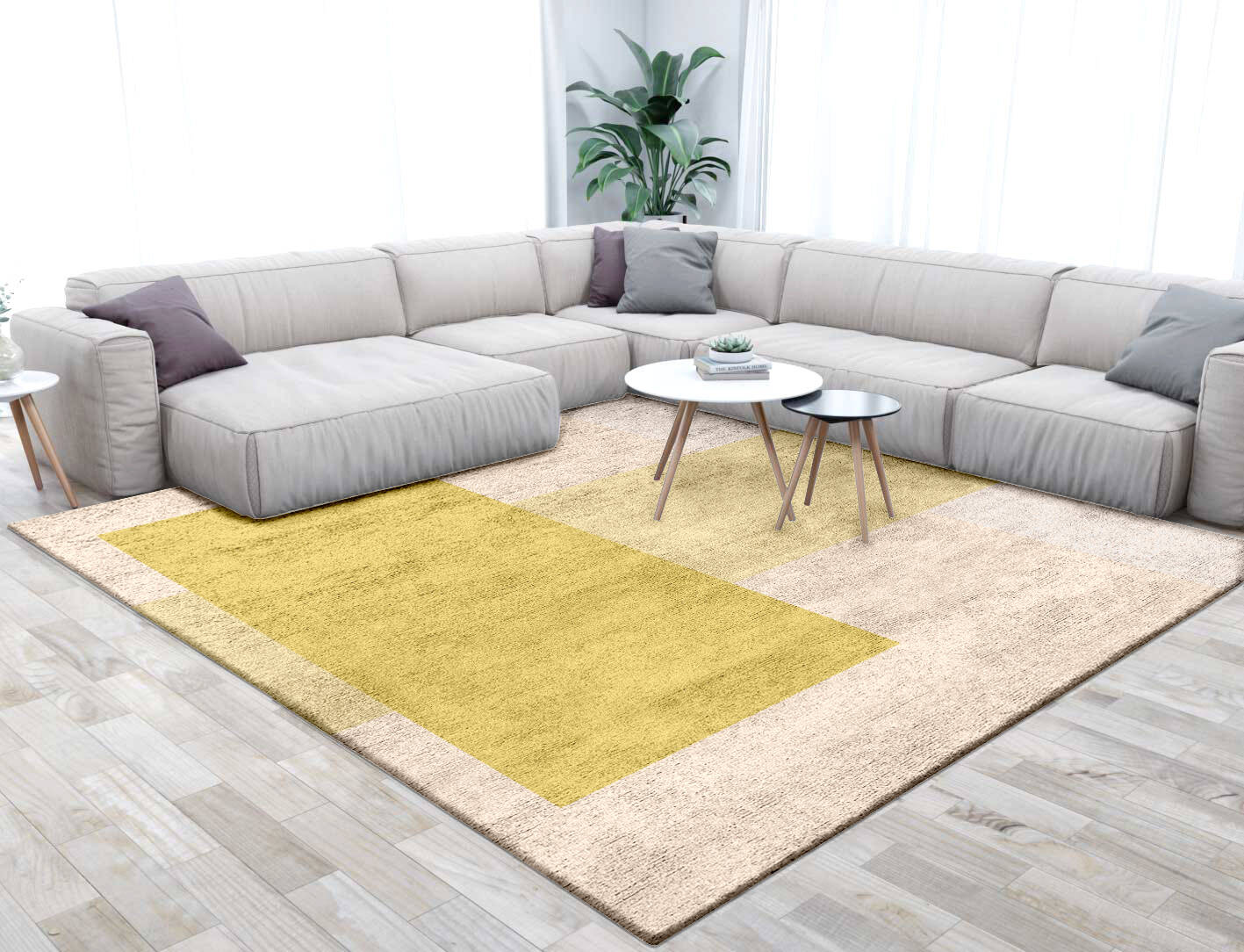 Kairos  Square Hand Tufted Bamboo Silk Custom Rug by Rug Artisan