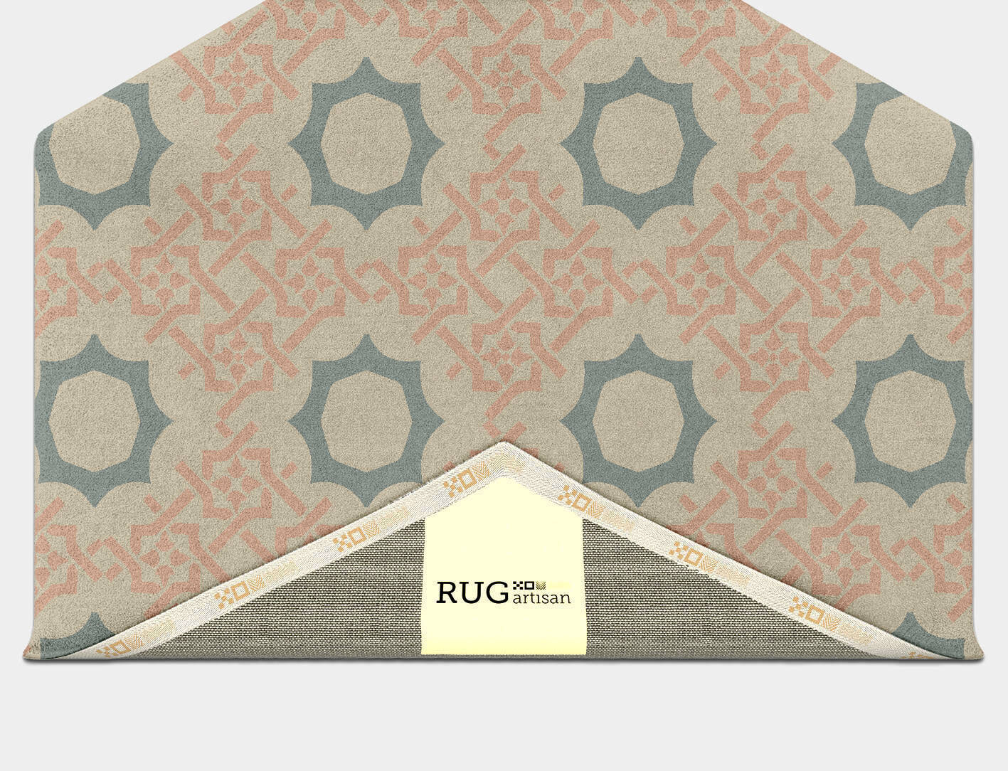 Kalara Blue Royal Hexagon Hand Tufted Pure Wool Custom Rug by Rug Artisan