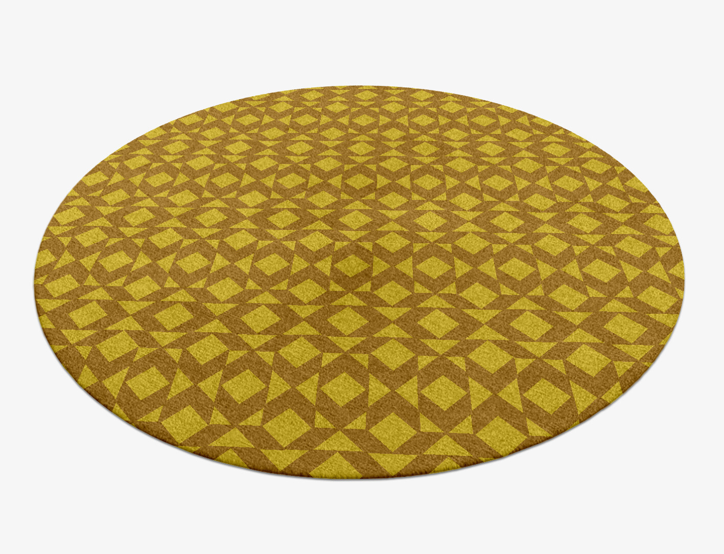 Kaleidoscope Geometric Round Hand Knotted Tibetan Wool Custom Rug by Rug Artisan