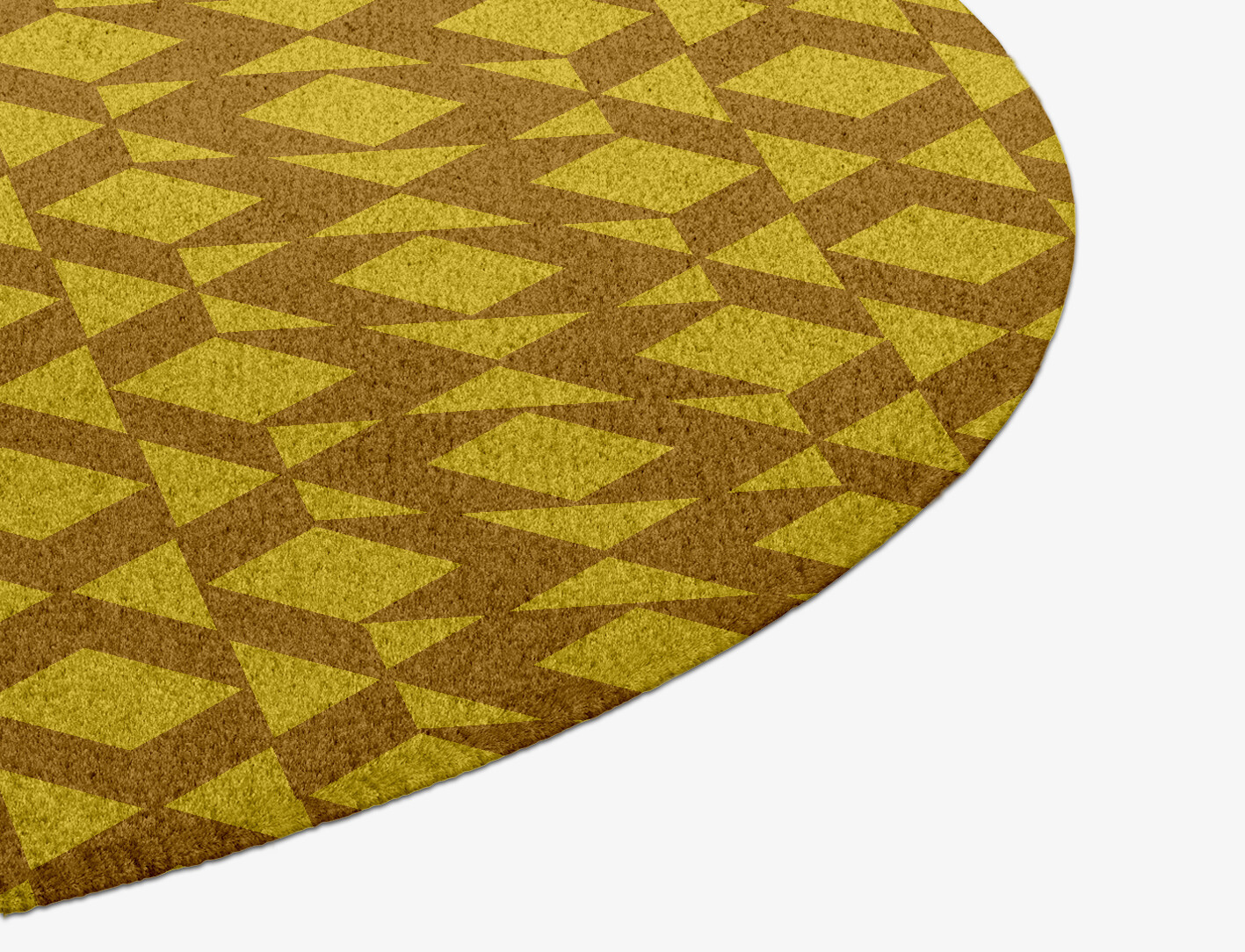 Kaleidoscope Geometric Round Hand Knotted Tibetan Wool Custom Rug by Rug Artisan