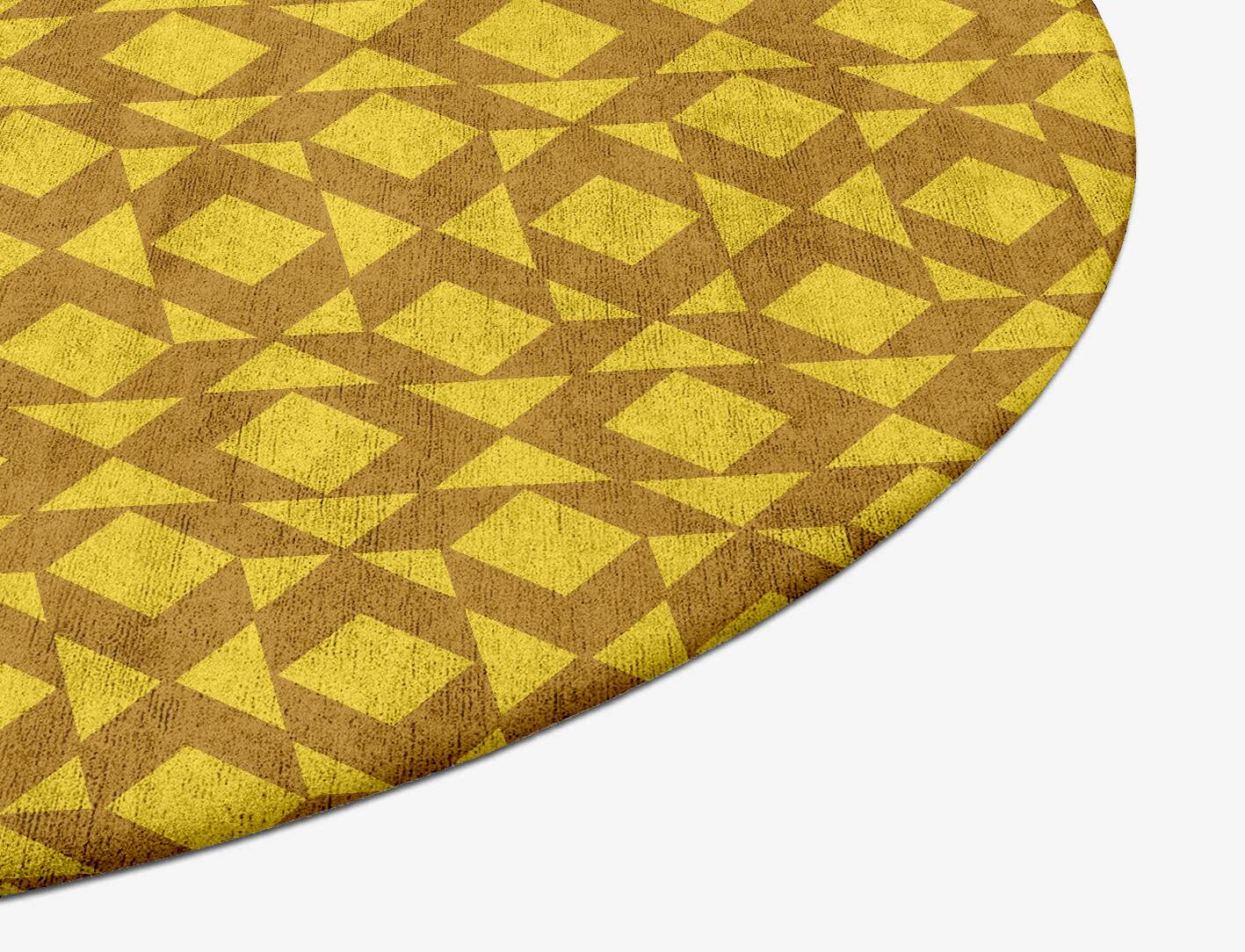 Kaleidoscope Modern Geometrics Oval Hand Tufted Bamboo Silk Custom Rug by Rug Artisan