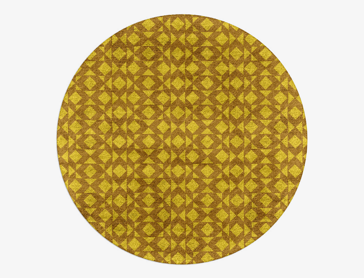 Kaleidoscope Geometric Round Hand Tufted Bamboo Silk Custom Rug by Rug Artisan