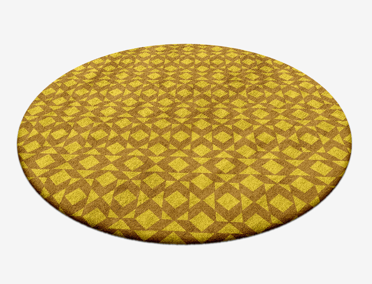 Kaleidoscope Geometric Round Hand Tufted Bamboo Silk Custom Rug by Rug Artisan