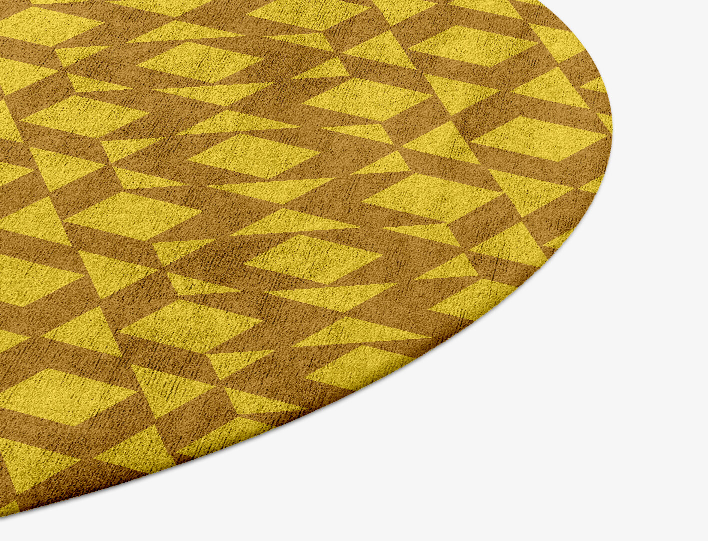 Kaleidoscope Geometric Round Hand Tufted Bamboo Silk Custom Rug by Rug Artisan