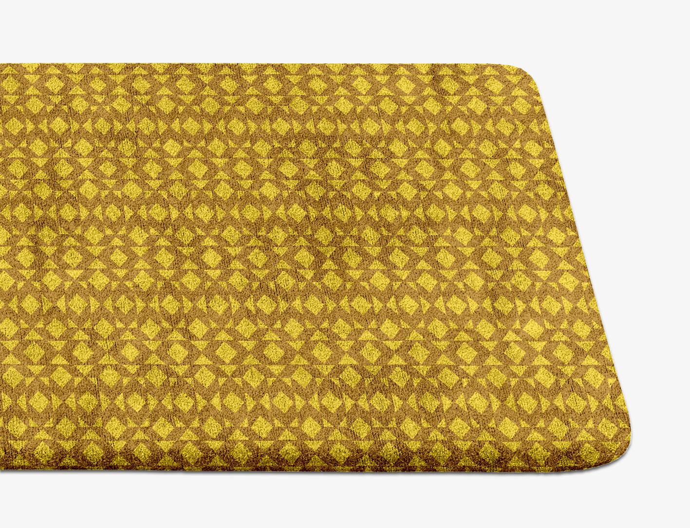 Kaleidoscope Geometric Runner Hand Tufted Bamboo Silk Custom Rug by Rug Artisan