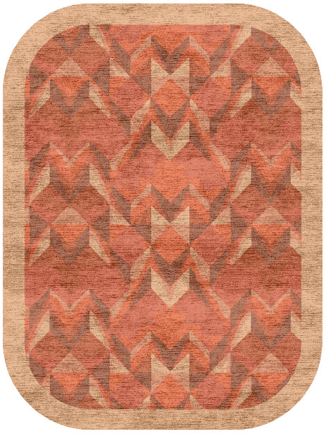 Kami Origami Oblong Hand Knotted Bamboo Silk Custom Rug by Rug Artisan