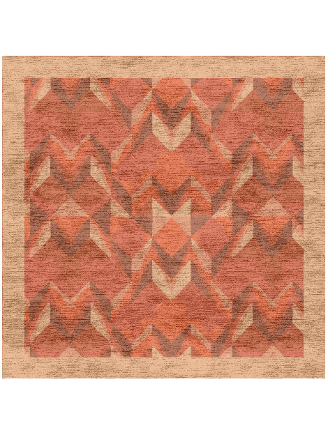Kami Origami Square Hand Knotted Bamboo Silk Custom Rug by Rug Artisan