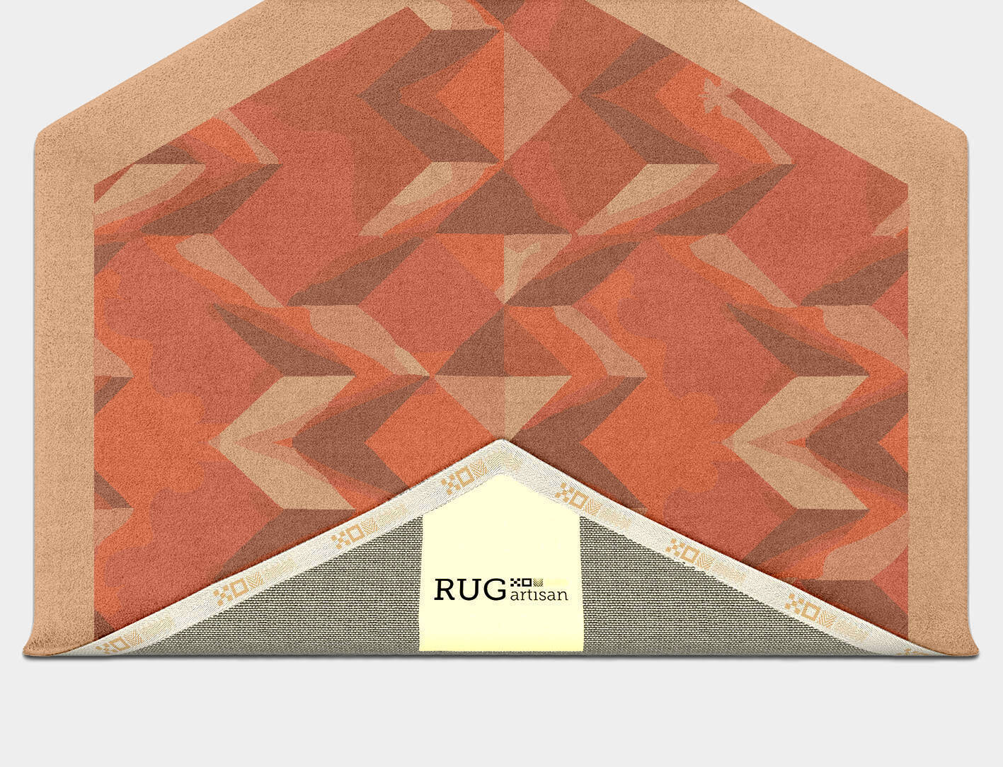 Kami Origami Hexagon Hand Tufted Pure Wool Custom Rug by Rug Artisan
